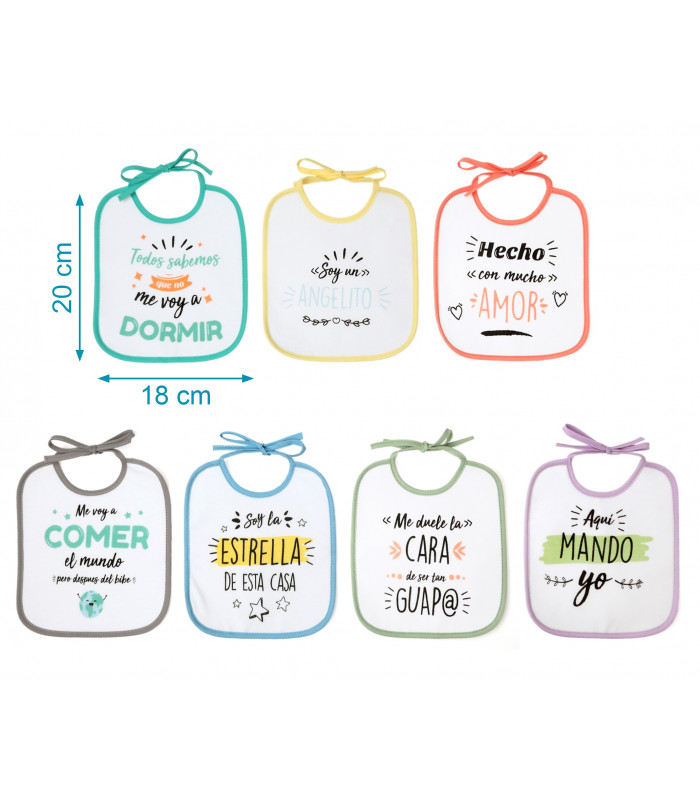 pack 7 baberos dimensiones_Luma Bebe