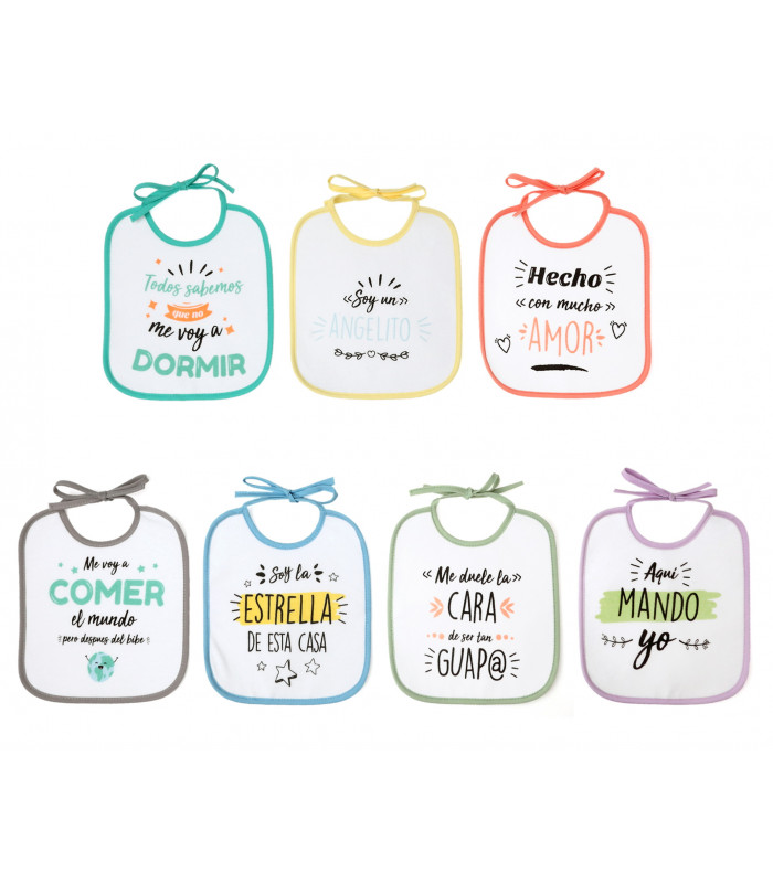 set 7 baberos P_Luma Bebe