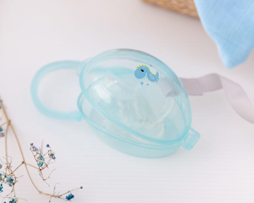 Portachupetes dino azul KioKids