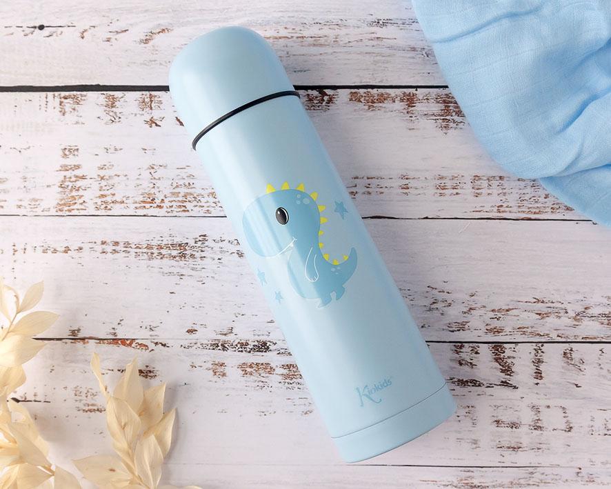 Termo acero 500ml Azul Dino Kiokids (4)