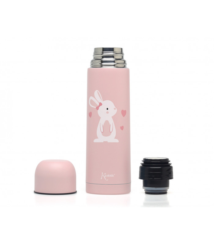 Termo liquidos 500ml Rosa Conejo Kiokids